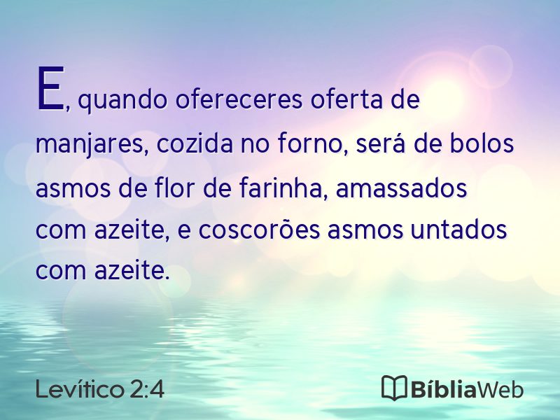 Levítico 2:4 em imagem para compartilhar