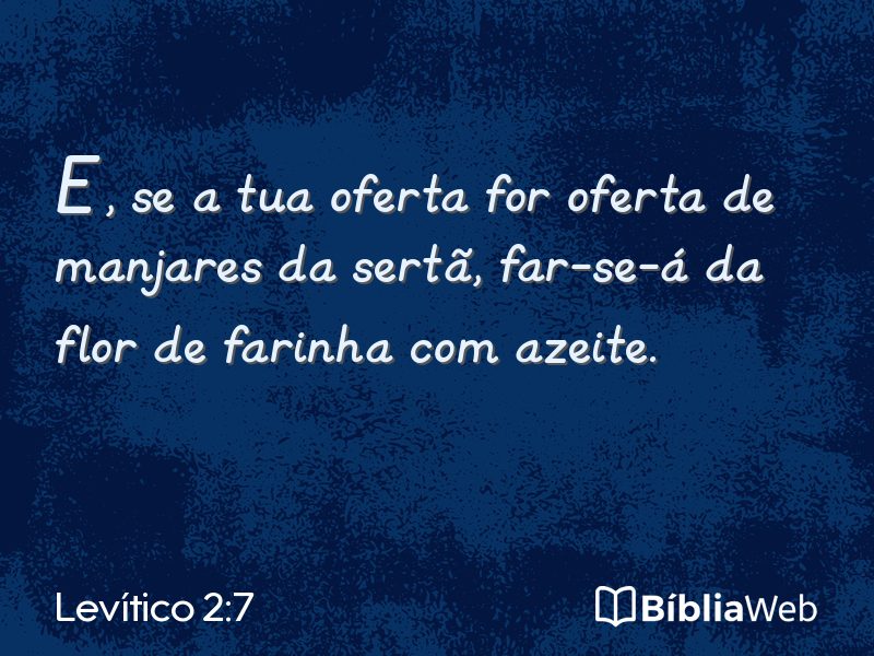 Levítico 2:7 em imagem para compartilhar