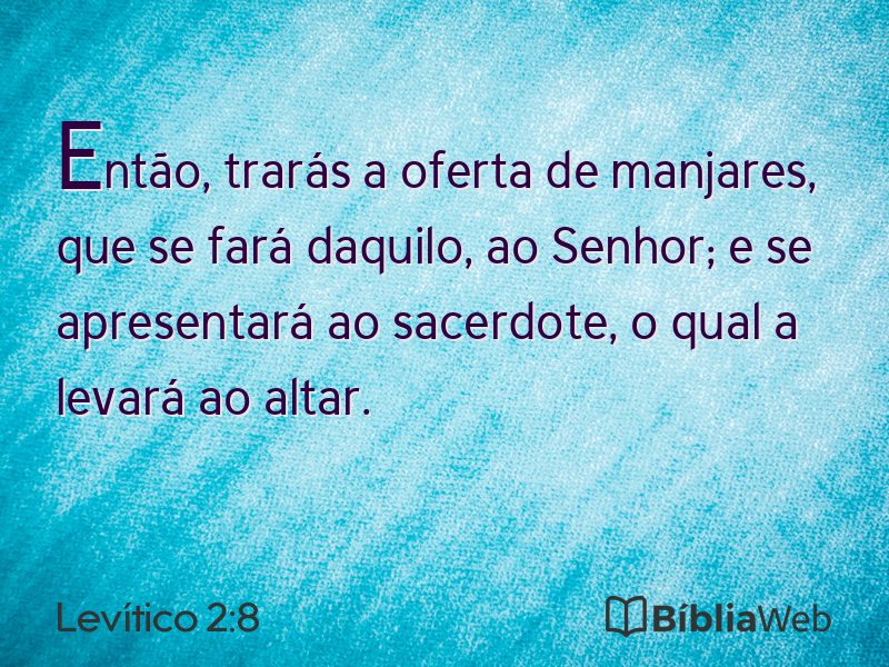 Levítico 2:8 em imagem para compartilhar