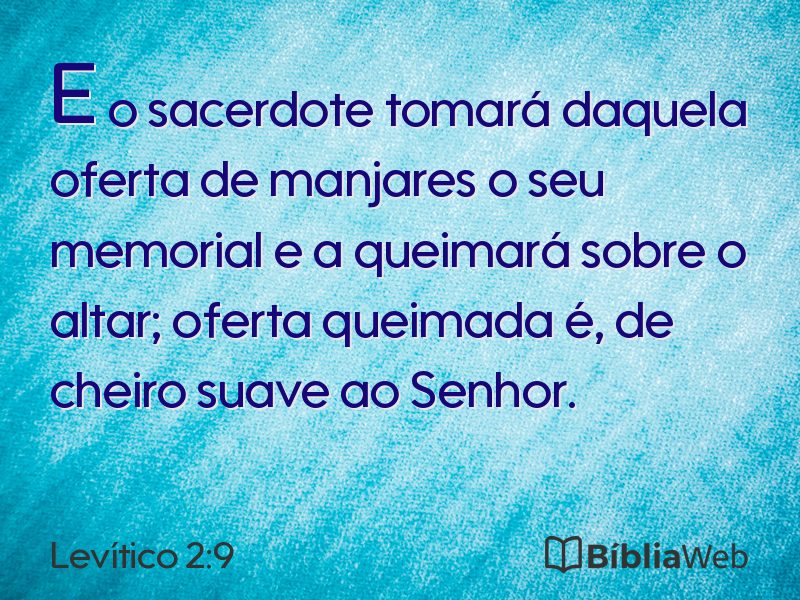 Levítico 2:9 em imagem para compartilhar