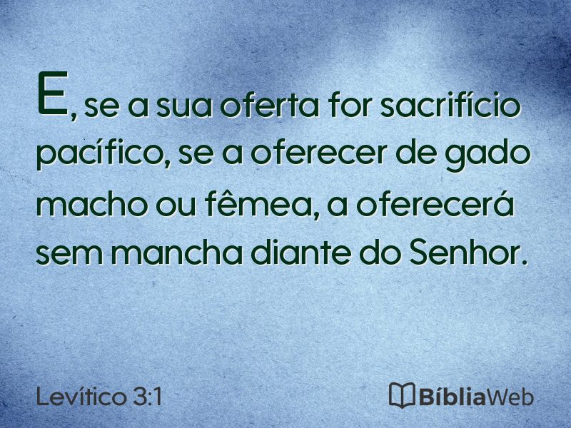 Levítico 3:1 em imagem para compartilhar