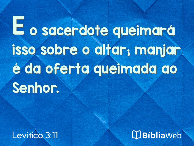 Levítico 3:11 em imagem para compartilhar