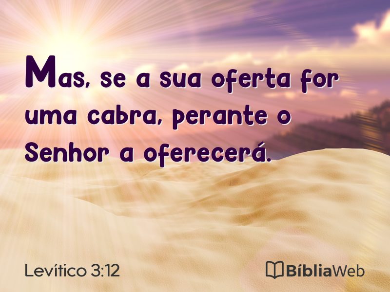 Levítico 3:12 em imagem para compartilhar