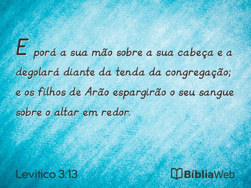 Levítico 3:13 em imagem para compartilhar
