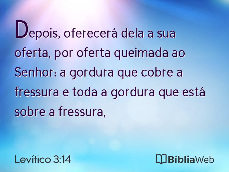 Levítico 3:14 em imagem para compartilhar