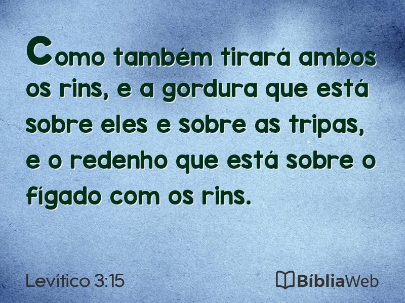 Levítico 3:15 em imagem para compartilhar