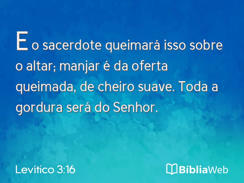 Levítico 3:16 em imagem para compartilhar