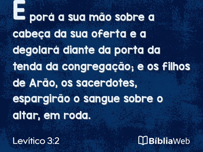 Levítico 3:2 em imagem para compartilhar