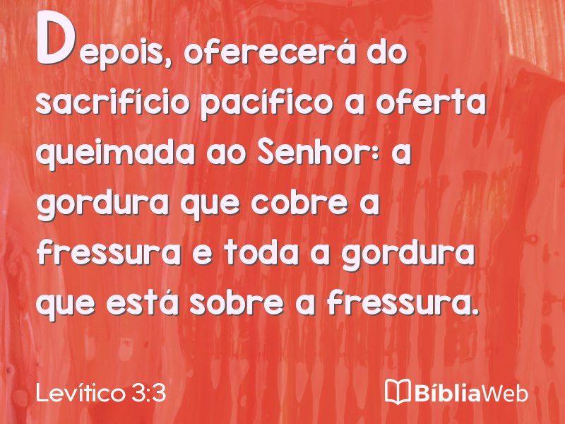 Levítico 3:3 em imagem para compartilhar