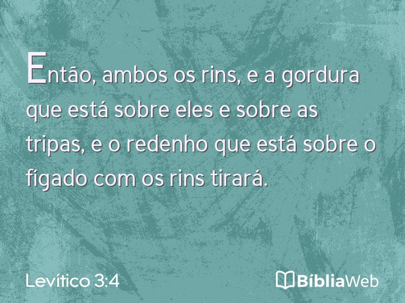 Levítico 3:4 em imagem para compartilhar