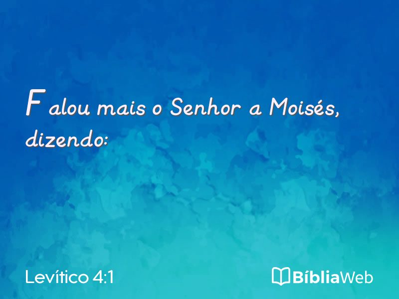 Levítico 4:1 em imagem para compartilhar