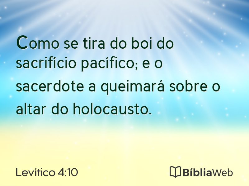 Levítico 4:10 em imagem para compartilhar
