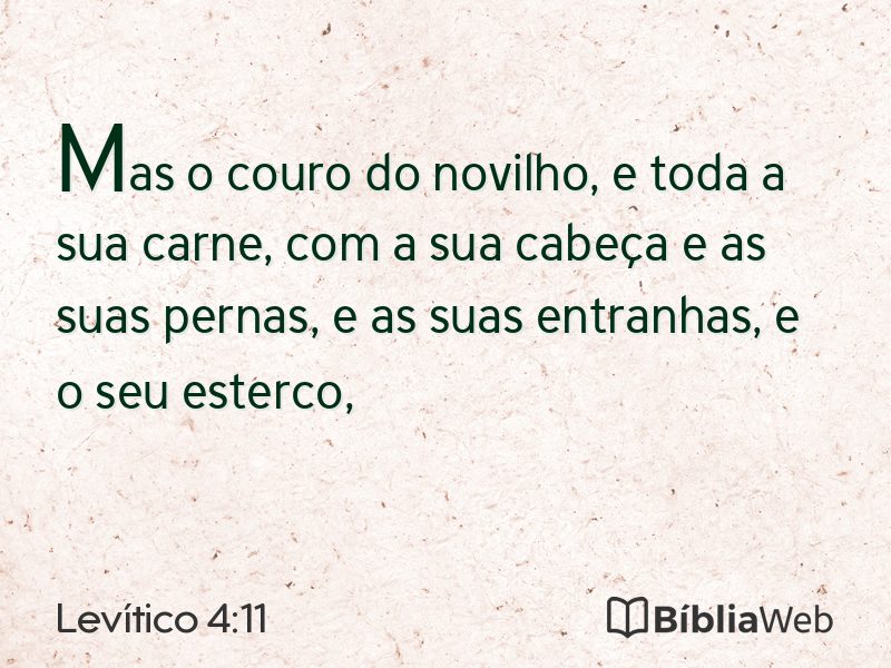 Levítico 4:11 em imagem para compartilhar