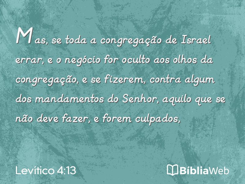 Levítico 4:13 em imagem para compartilhar