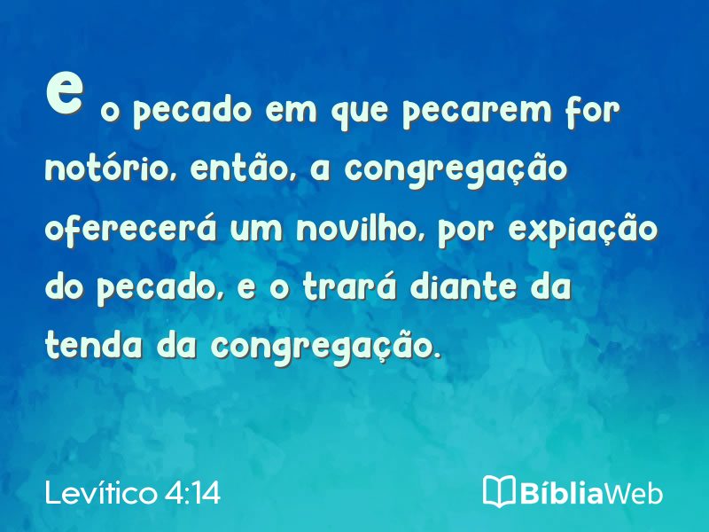 Levítico 4:14 em imagem para compartilhar