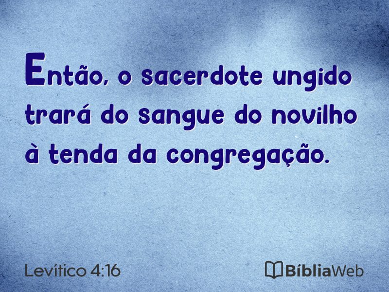 Levítico 4:16 em imagem para compartilhar