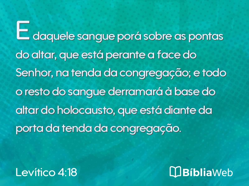 Levítico 4:18 em imagem para compartilhar
