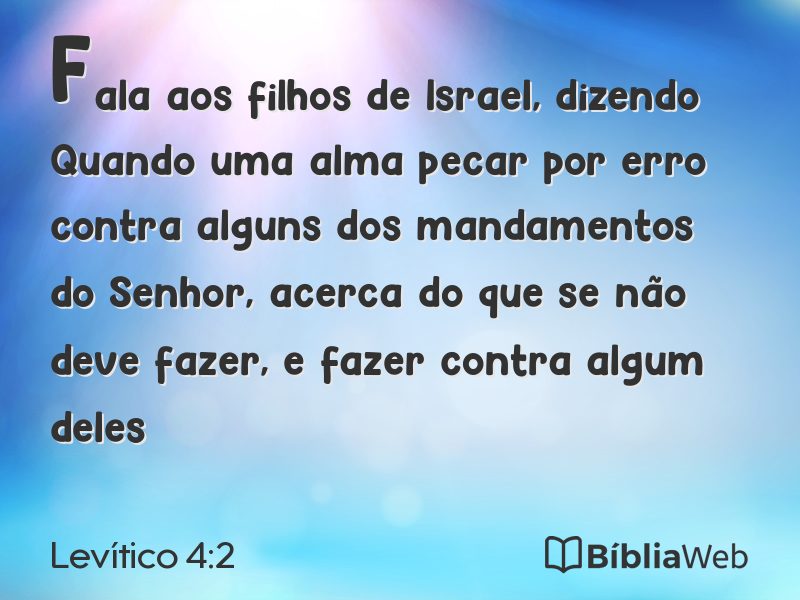 Levítico 4:2 em imagem para compartilhar