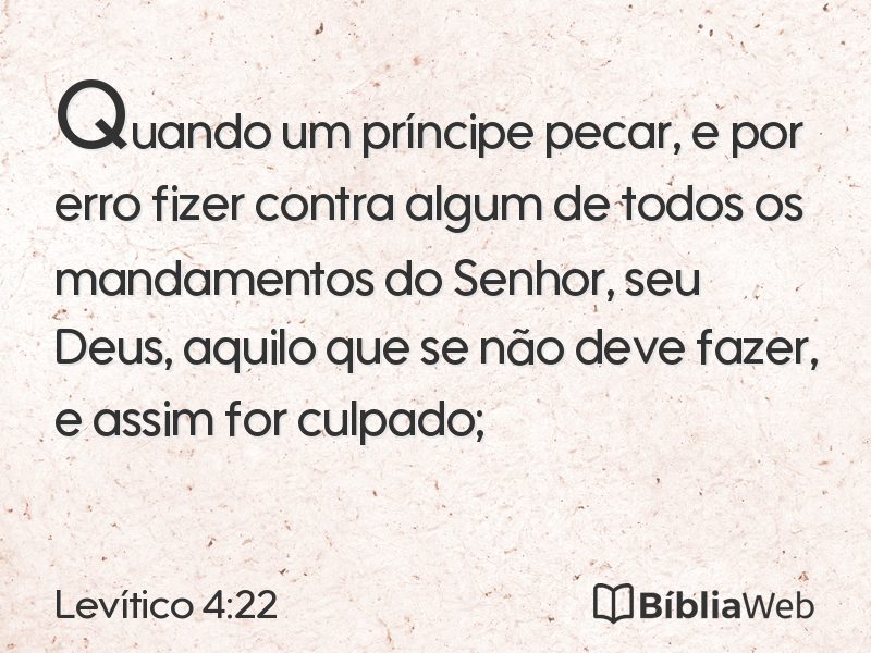 Levítico 4:22 em imagem para compartilhar