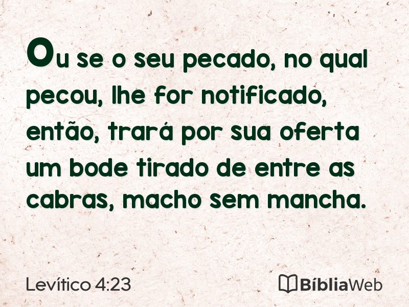 Levítico 4:23 em imagem para compartilhar