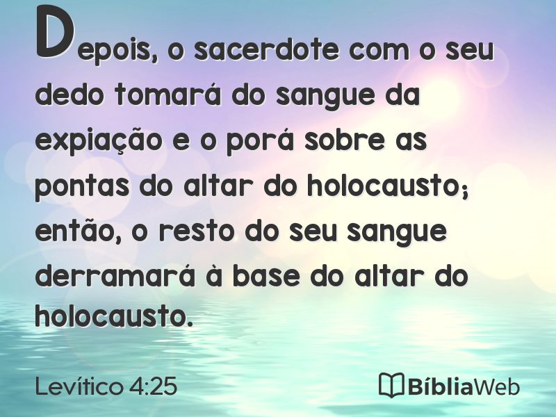 Levítico 4:25 em imagem para compartilhar