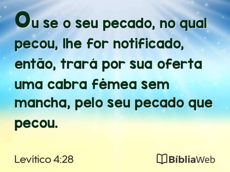 Levítico 4:28 em imagem para compartilhar