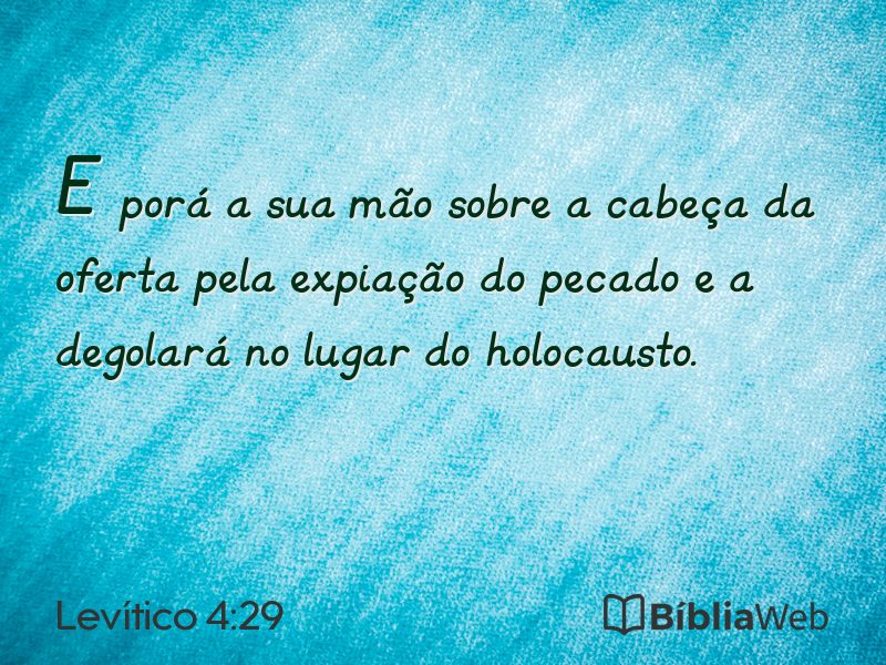 Levítico 4:29 em imagem para compartilhar