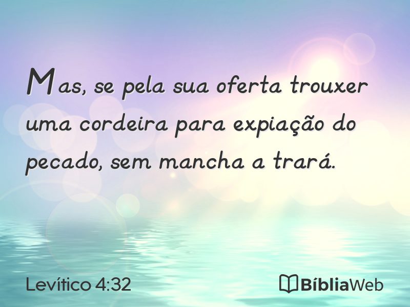 Levítico 4:32 em imagem para compartilhar
