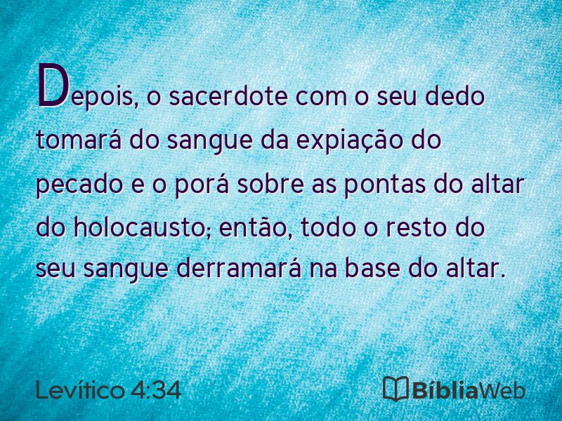 Levítico 4:34 em imagem para compartilhar