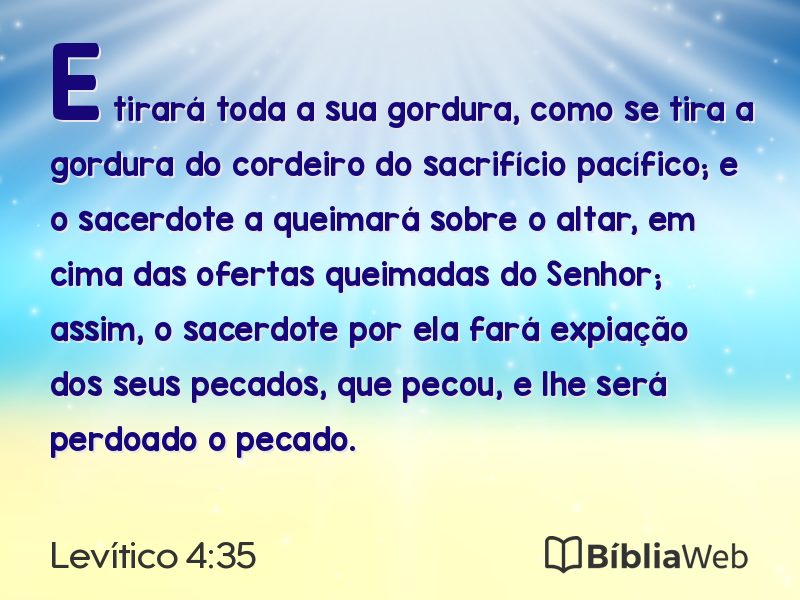 Levítico 4:35 em imagem para compartilhar