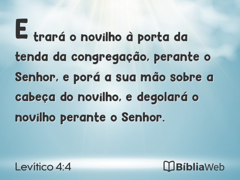 Levítico 4:4 em imagem para compartilhar