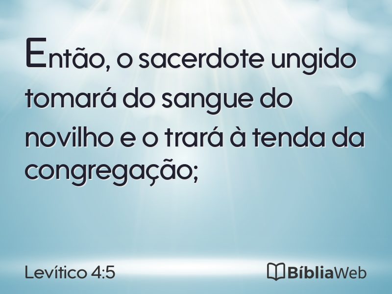 Levítico 4:5 em imagem para compartilhar