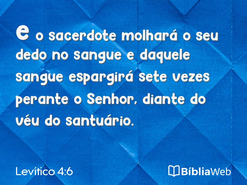 Levítico 4:6 em imagem para compartilhar