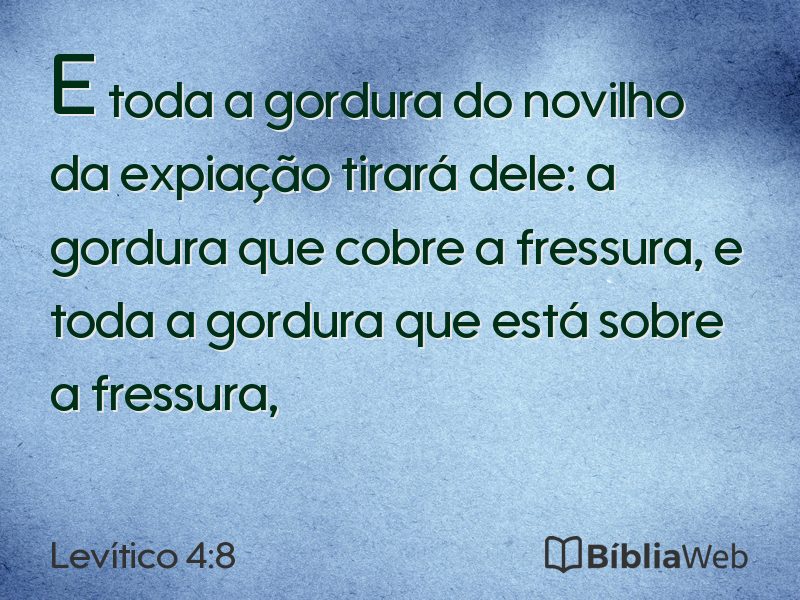 Levítico 4:8 em imagem para compartilhar