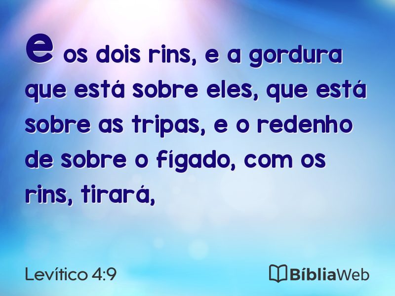 Levítico 4:9 em imagem para compartilhar