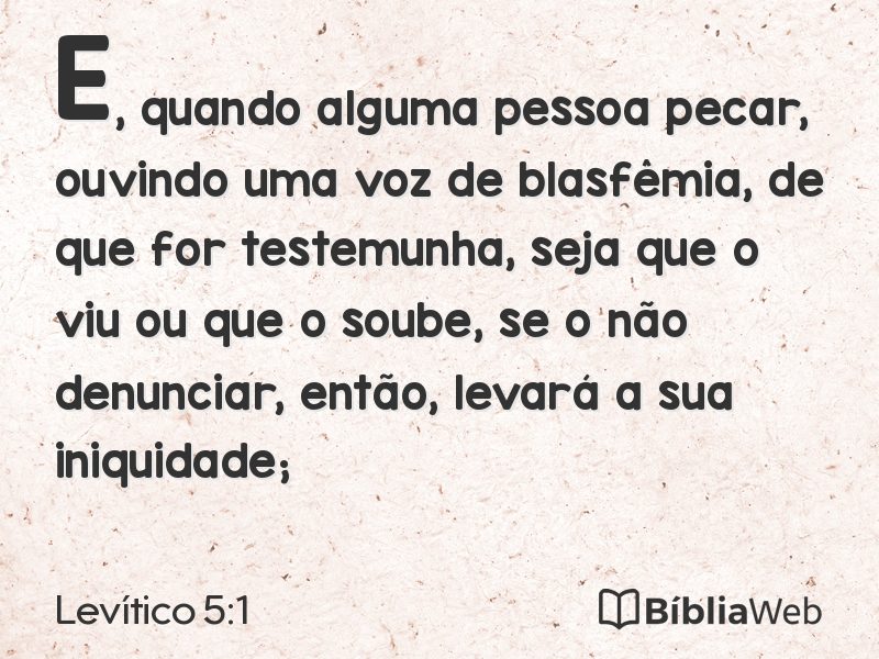 Levítico 5:1 em imagem para compartilhar