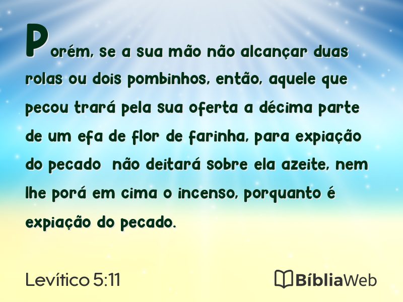 Levítico 5:11 em imagem para compartilhar