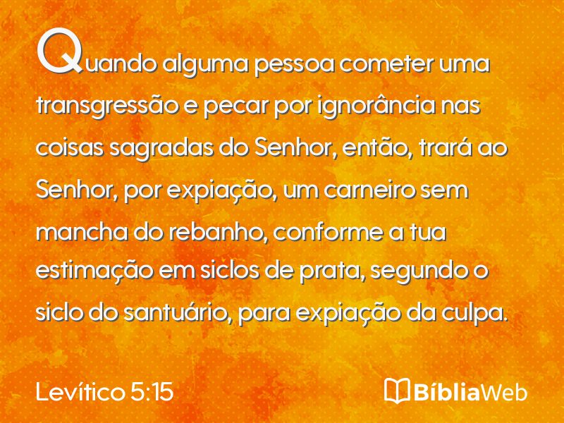 Levítico 5:15 em imagem para compartilhar