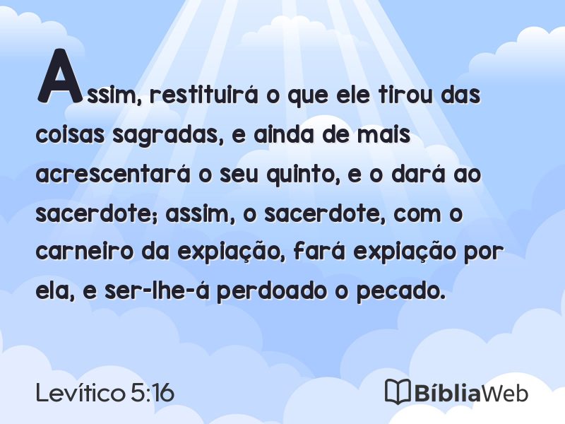 Levítico 5:16 em imagem para compartilhar