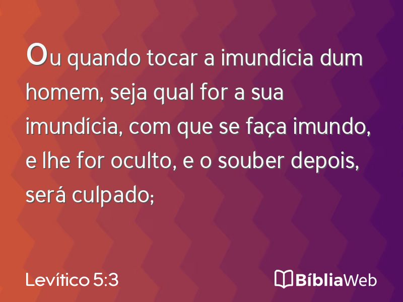 Levítico 5:3 em imagem para compartilhar