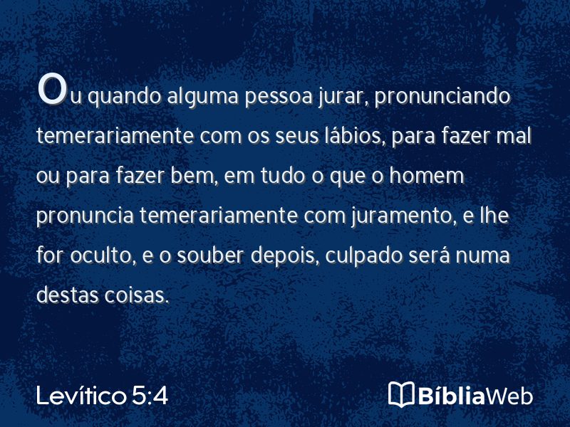 Levítico 5:4 em imagem para compartilhar