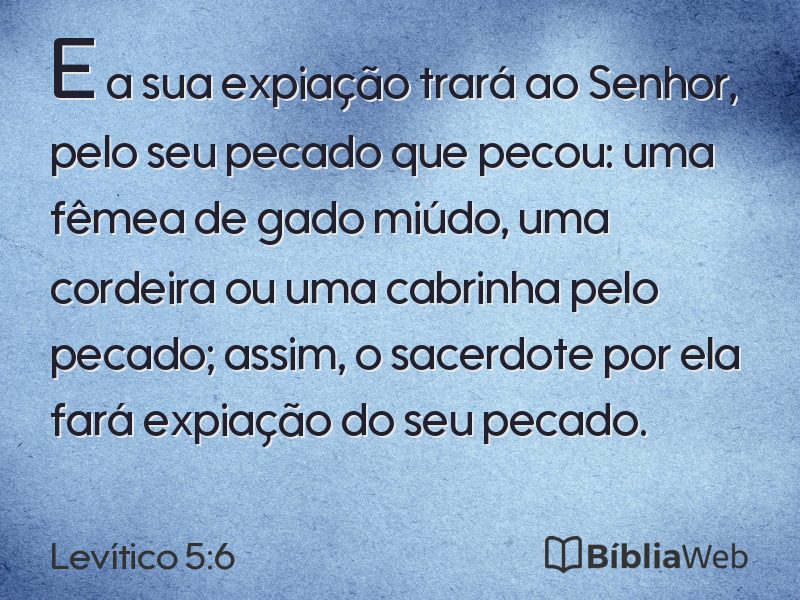 Levítico 5:6 em imagem para compartilhar