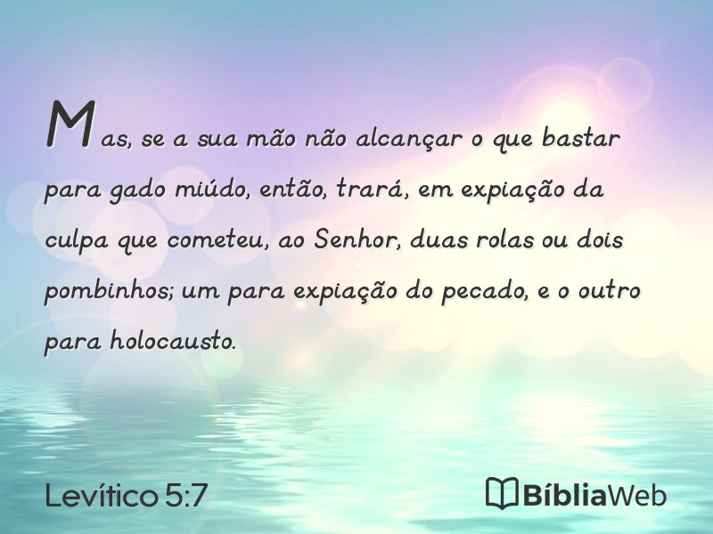 Levítico 5:7 em imagem para compartilhar