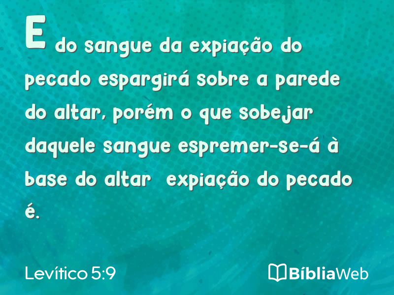 Levítico 5:9 em imagem para compartilhar