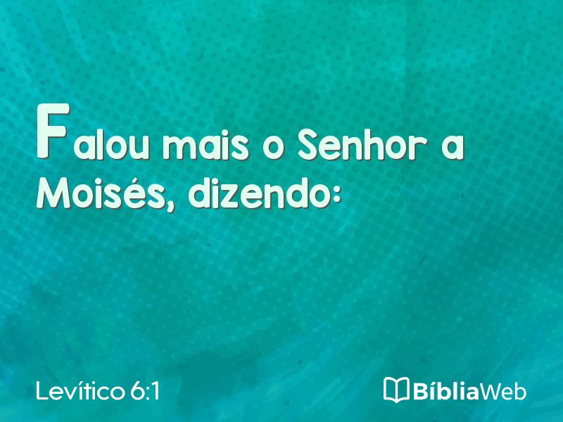 Levítico 6:1 em imagem para compartilhar