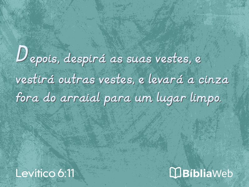Levítico 6:11 em imagem para compartilhar