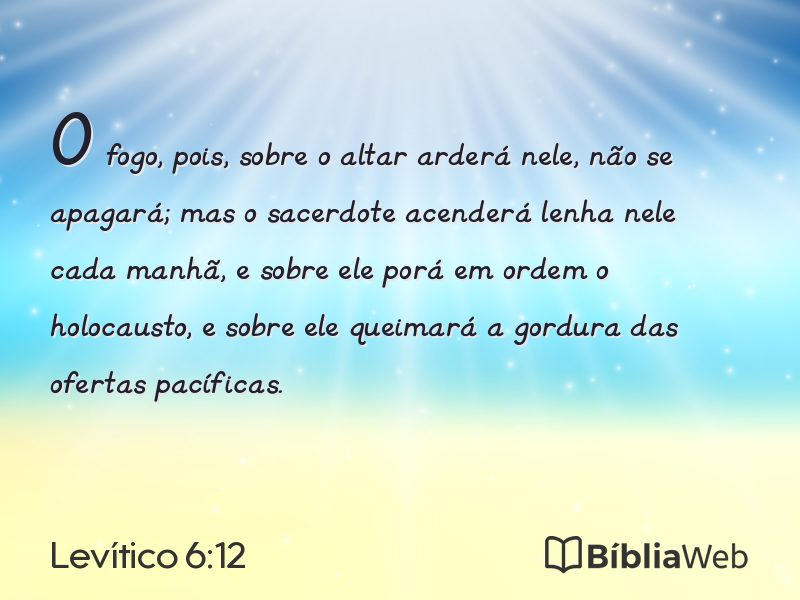 Levítico 6:12 em imagem para compartilhar