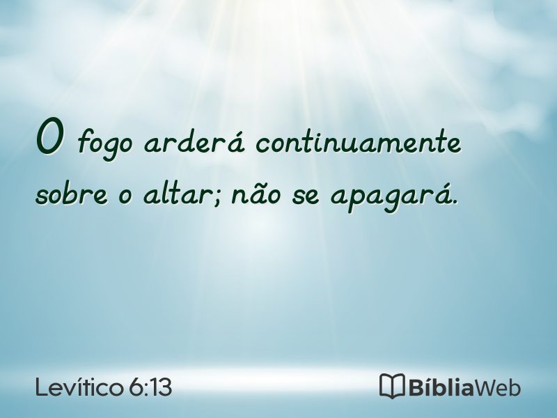 Levítico 6:13 em imagem para compartilhar