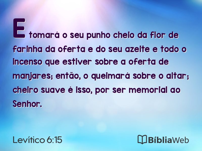 Levítico 6:15 em imagem para compartilhar