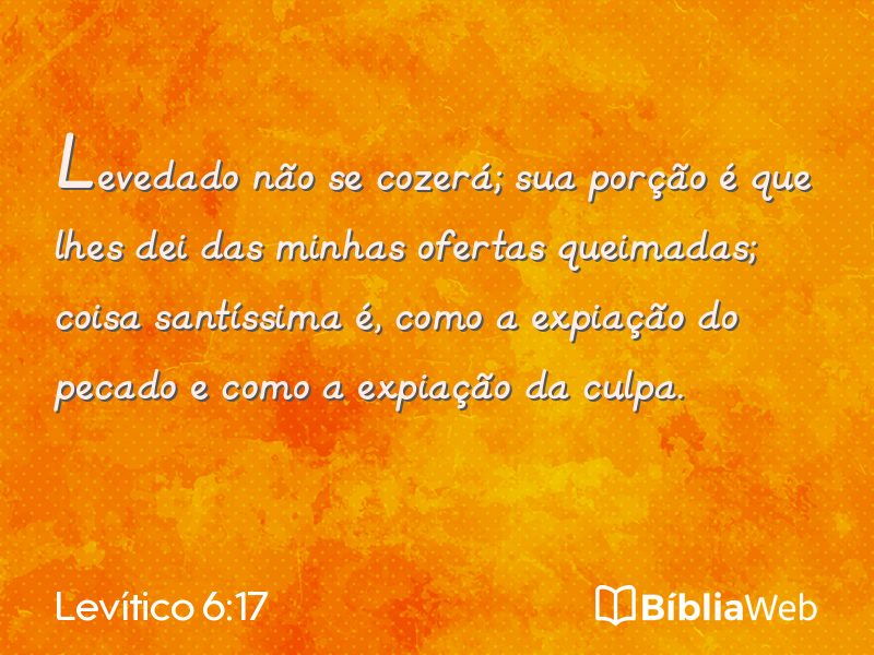 Levítico 6:17 em imagem para compartilhar